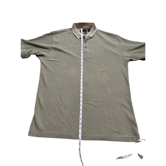 Greg Norman men's short sleeve shirt play dry‎ moisture wicking green/tan size L - Picture 5 of 7